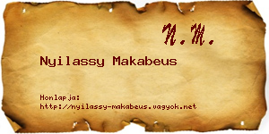 Nyilassy Makabeus névjegykártya